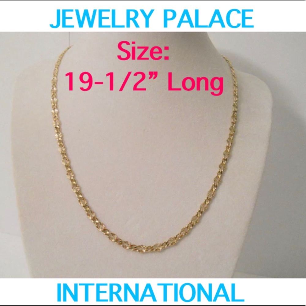 🆕14K Gold Filled Dapped Figaro Unisex Necklace.